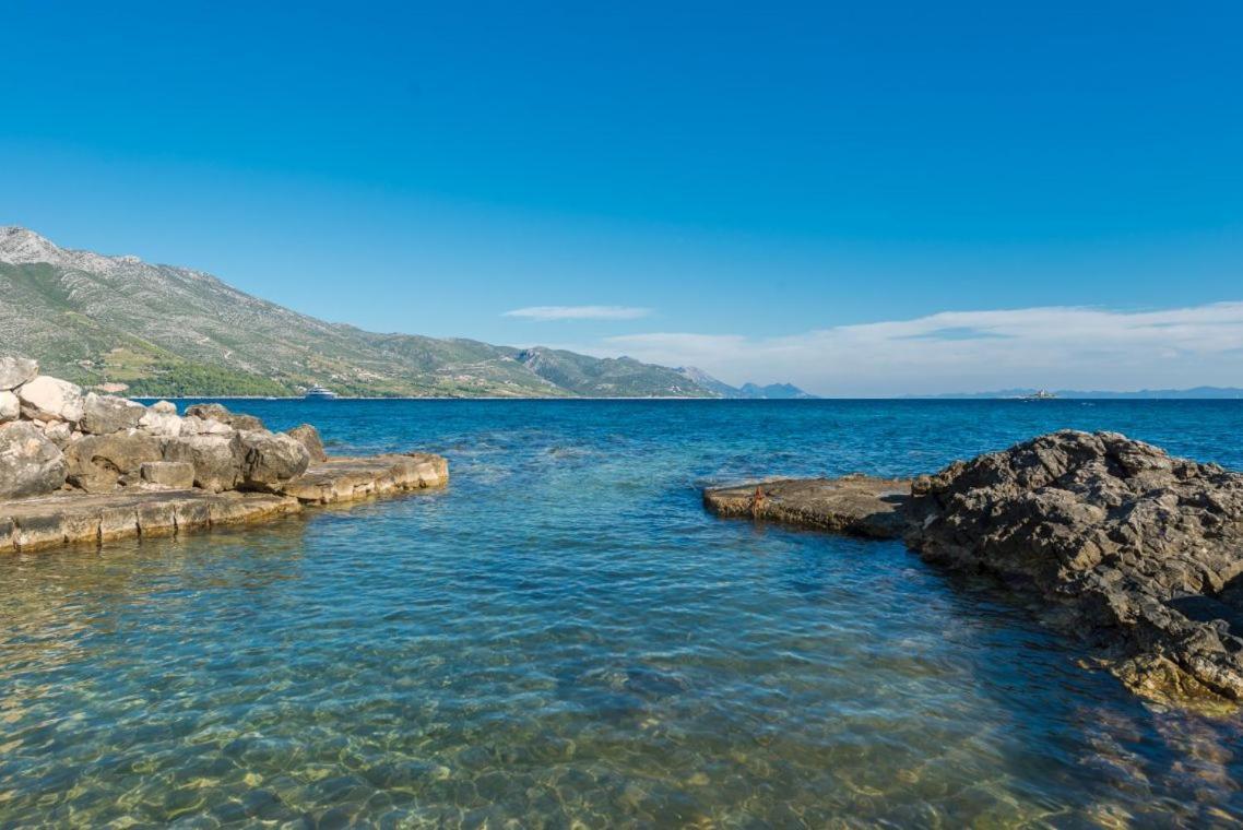 Luxury Beachfront Villa Mare With Private Pool At The Beach Orebic - Peljesac エクステリア 写真